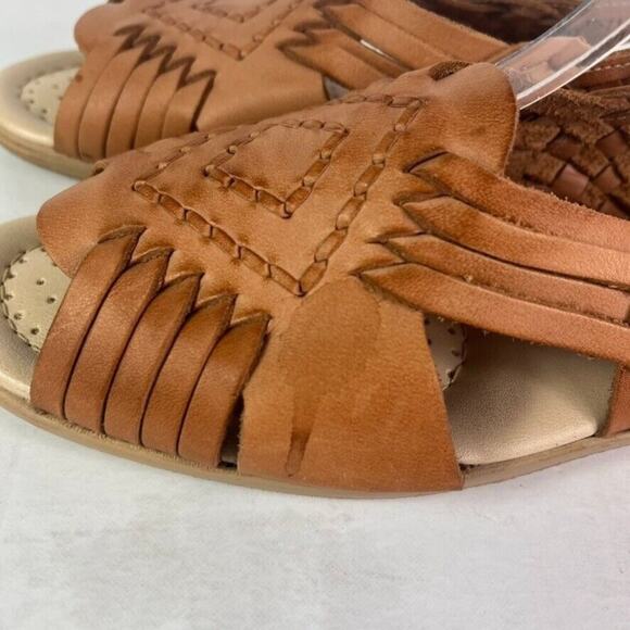 Softspots Sandals Womens 10 Brown Tan Tela Slingback Open Toe Leather - Picture 3 of 14